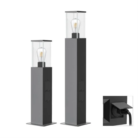 Lampu Bollard Dengan Soket Listrik